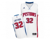 Men's Adidas Detroit Pistons #32 Christian Laettner Swingman White Home NBA Jersey