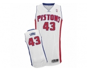 Men's Adidas Detroit Pistons #43 Grant Long Authentic White Home NBA Jersey