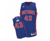 Men's Adidas Detroit Pistons #43 Grant Long Swingman Royal Blue Road NBA Jersey