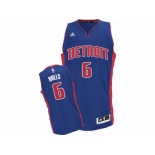 Men's Adidas Detroit Pistons #6 Terry Mills Swingman Royal Blue Road NBA Jersey