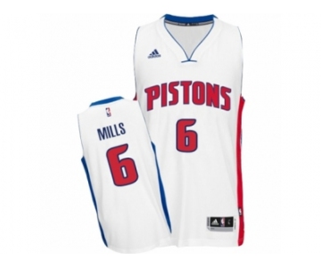 Men's Adidas Detroit Pistons #6 Terry Mills Swingman White Home NBA Jersey