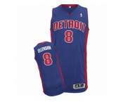 Men's Adidas Detroit Pistons #8 Henry Ellenson Authentic Royal Blue Road NBA Jersey