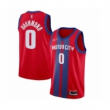 Men's Detroit Pistons #0 Andre Drummond Swingman Red Basketball Jersey 2019-20 City Edition