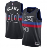 Men's Detroit Pistons #00 Ron Holland II Black 2024 Statement Edition Stitched Basketball Jersey