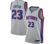 Men's Detroit Pistons #23 Blake Griffin Jordan Brand Silver 2020-21 Swingman Jersey