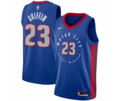 Men's Detroit Pistons #23 Blake Griffin Nike Blue 2020-21 Swingman Player Jersey