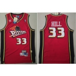 Men's Detroit Pistons #33 Grant Hill Swingman Red Throwback Adidas Jersey