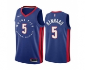 Men's Detroit Pistons #5 Luke Kennard Navy Motor City Edition 2020-21 Stitched Basketball Jersey