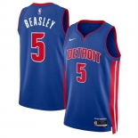 Men's Detroit Pistons #5 Malik Beasley Blue 2024 Icon Edition Stitched Jersey