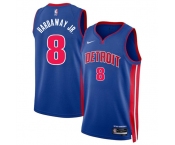 Men's Detroit Pistons #8 Tim Hardaway Jr Blue 2024 Icon Edition Stitched Jersey