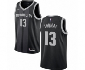 Men's Nike Detroit Pistons #13 Khyri Thomas Swingman Black NBA Jersey - City Edition