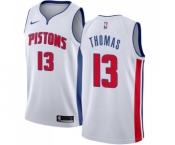 Men's Nike Detroit Pistons #13 Khyri Thomas Swingman White NBA Jersey - Association Edition