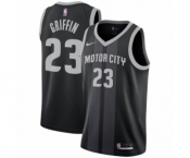 Men's Nike Detroit Pistons #23 Blake Griffin Swingman Black NBA Jersey - City Edition