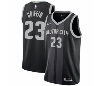 Men's Nike Detroit Pistons #23 Blake Griffin Swingman Black NBA Jersey - City Edition