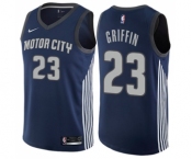 Men's Nike Detroit Pistons #23 Blake Griffin Swingman Navy Blue NBA Jersey - City Edition