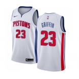 Men's Nike Detroit Pistons #23 Blake Griffin Swingman White NBA Jersey - Association Edition