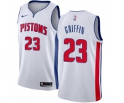 Men's Nike Detroit Pistons #23 Blake Griffin Swingman White NBA Jersey - Association Edition