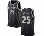 Men's Nike Detroit Pistons #25 Reggie Bullock Authentic Black NBA Jersey - City Edition