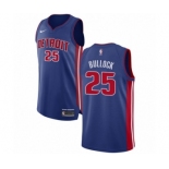 Men's Nike Detroit Pistons #25 Reggie Bullock Authentic Royal Blue NBA Jersey - Icon Edition