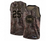 Men's Nike Detroit Pistons #25 Reggie Bullock Swingman Camo Realtree Collection NBA Jersey