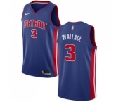 Men's Nike Detroit Pistons #3 Ben Wallace Swingman Royal Blue Road NBA Jersey - Icon Edition