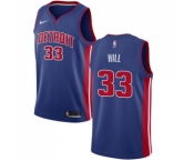 Men's Nike Detroit Pistons #33 Grant Hill Swingman Royal Blue Road NBA Jersey - Icon Edition