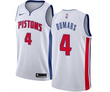 Men's Nike Detroit Pistons #4 Joe Dumars Swingman White Home NBA Jersey - Association Edition