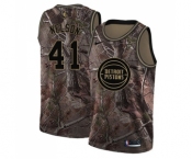 Men's Nike Detroit Pistons #41 Jameer Nelson Swingman Camo Realtree Collection NBA Jersey