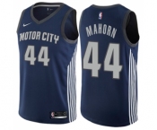 Men's Nike Detroit Pistons #44 Rick Mahorn Swingman Navy Blue NBA Jersey - City Edition