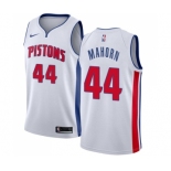 Men's Nike Detroit Pistons #44 Rick Mahorn Swingman White Home NBA Jersey - Association Edition