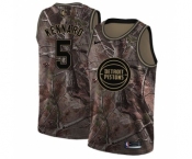 Men's Nike Detroit Pistons #5 Luke Kennard Swingman Camo Realtree Collection NBA Jersey