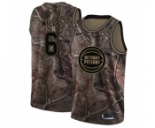 Men's Nike Detroit Pistons #6 Terry Mills Swingman Camo Realtree Collection NBA Jersey