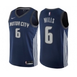 Men's Nike Detroit Pistons #6 Terry Mills Swingman Navy Blue NBA Jersey - City Edition