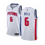 Men's Nike Detroit Pistons #6 Terry Mills Swingman White Home NBA Jersey - Association Edition