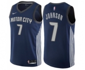 Men's Nike Detroit Pistons #7 Stanley Johnson Swingman Navy Blue NBA Jersey - City Edition