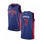 Men's Nike Detroit Pistons #7 Stanley Johnson Swingman Royal Blue Road NBA Jersey - Icon Edition