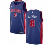 Men's Nike Detroit Pistons #8 Henry Ellenson Swingman Royal Blue Road NBA Jersey - Icon Edition