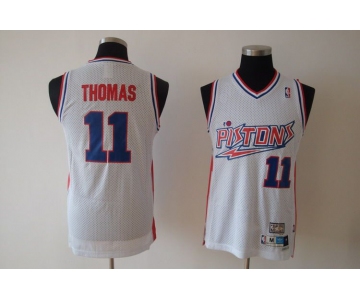 nba detroit pistons #11 thomas white(fans edition)