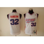 nba detroit pistons #32 hamilton white(fans edition)