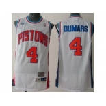 nba detroit pistons #4 joe dumars throwback white