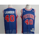 nba detroit pistons #40 laimbeer blue[swingman]