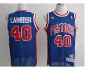 nba detroit pistons #40 laimbeer blue[swingman]