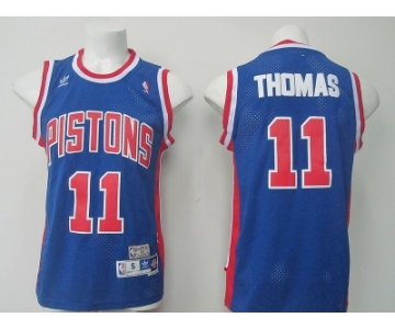 nba jerseys detroit pistons #11 thomas blue[swingman]