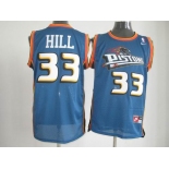 nike nba detroit pistons #33 hill blue[nike]