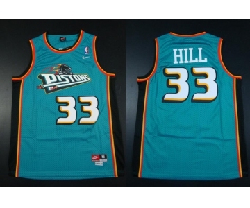 nike nba detroit pistons #33 hill green[nike m&n]