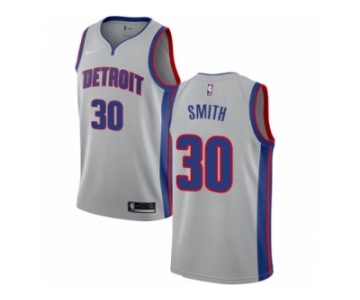 Women Nike Detroit Pistons #30 Joe Smith Authentic Silver NBA Jersey Statement Edition