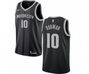 Women's Nike Detroit Pistons #10 Dennis Rodman Swingman Black NBA Jersey - City Edition