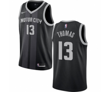 Women's Nike Detroit Pistons #13 Khyri Thomas Swingman Black NBA Jersey - City Edition