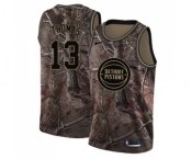 Women's Nike Detroit Pistons #13 Khyri Thomas Swingman Camo Realtree Collection NBA Jersey