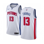 Women's Nike Detroit Pistons #13 Khyri Thomas Swingman White NBA Jersey - Association Edition